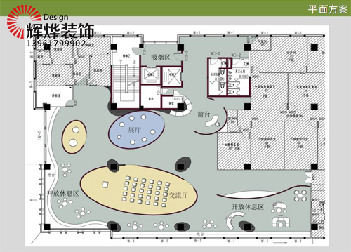 無錫辦公室裝修邁健生物平面布局圖